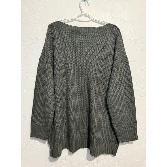 NWT Boohoo oversized ribbed sweater womens m/l minimalist cozy capsule neutral - Picture 6 of 9